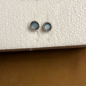 Beautiful baby blue gemstone stud earrings.